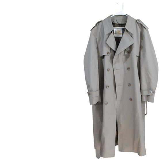LONDON FOG BELTED TRENCH COAT Men's 42 long Gray